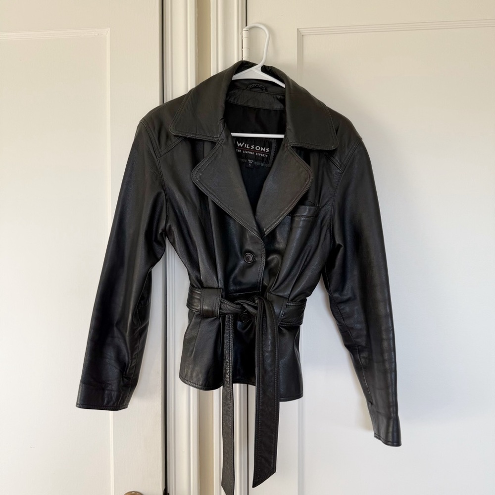 Vintage Wilsons Belted Leather Jacket
